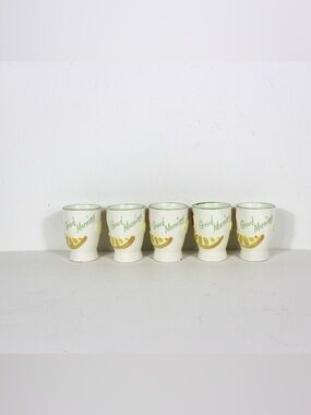 1950’s Ceramic Orange Juice Cups Set of Five
